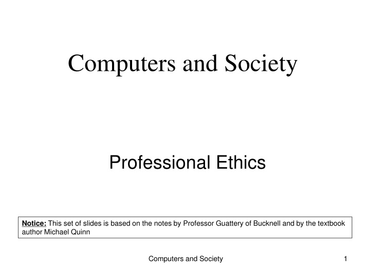 computers and society
