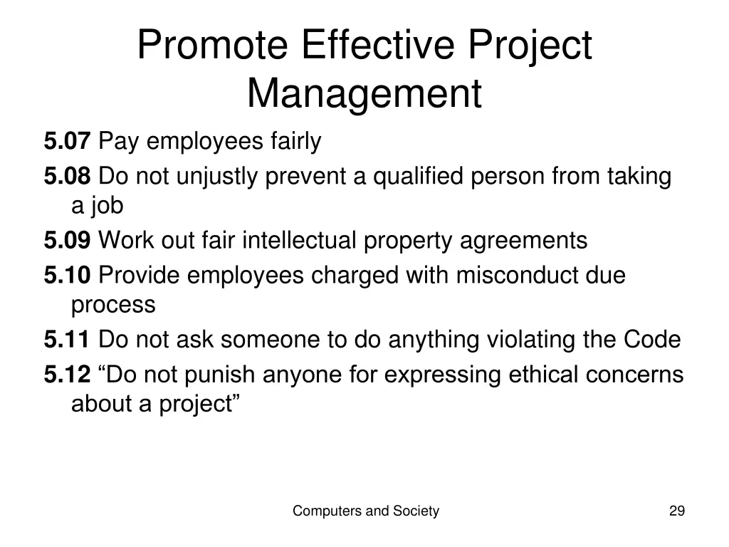 promote effective project management