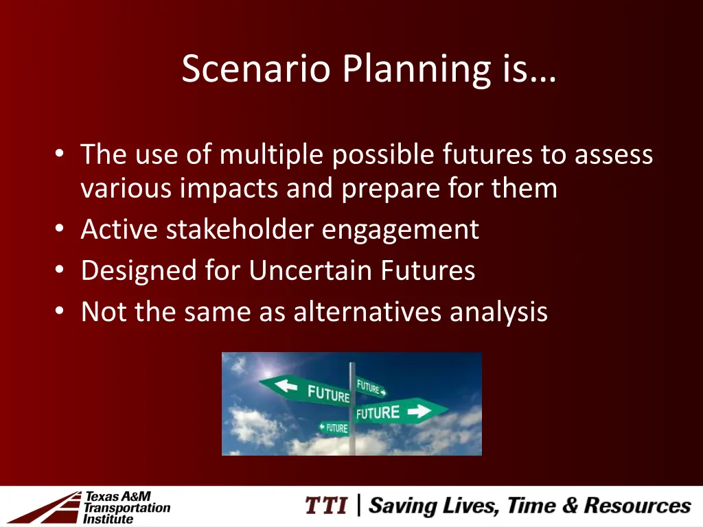 scenario planning is