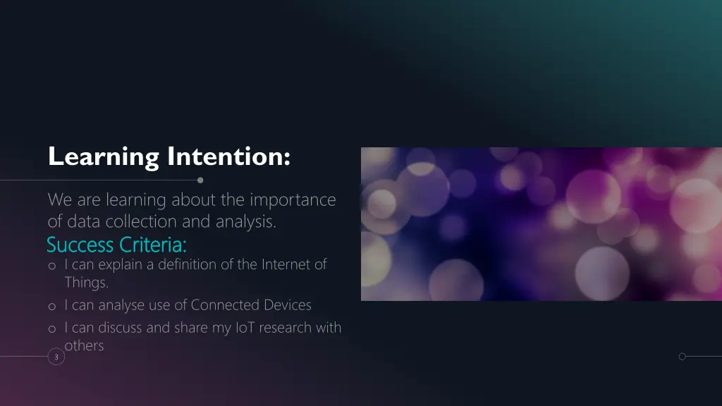 learning intention