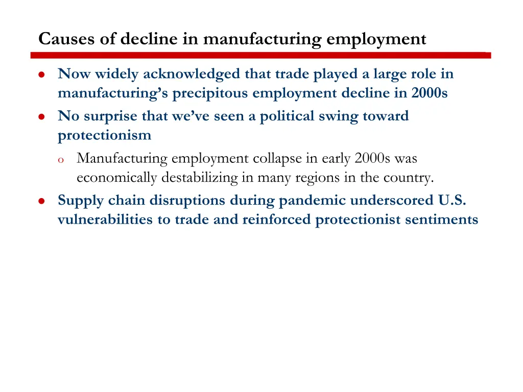causes of decline in manufacturing employment