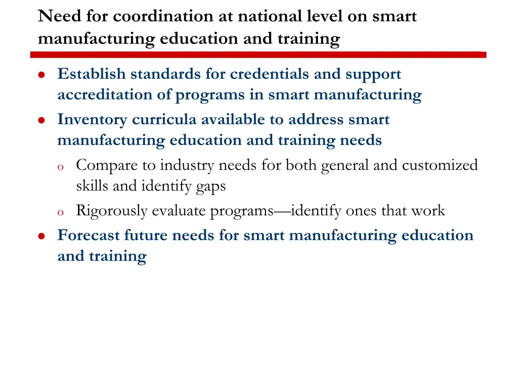 need for coordination at national level on smart