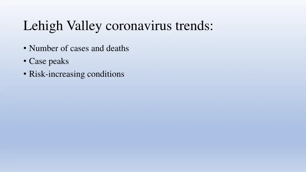 lehigh valley coronavirus trends