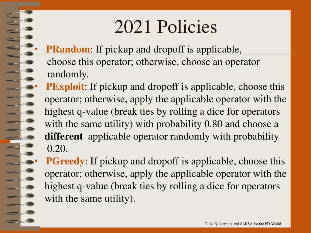 2021 policies