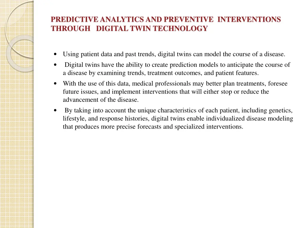 predictive analytics and preventive interventions