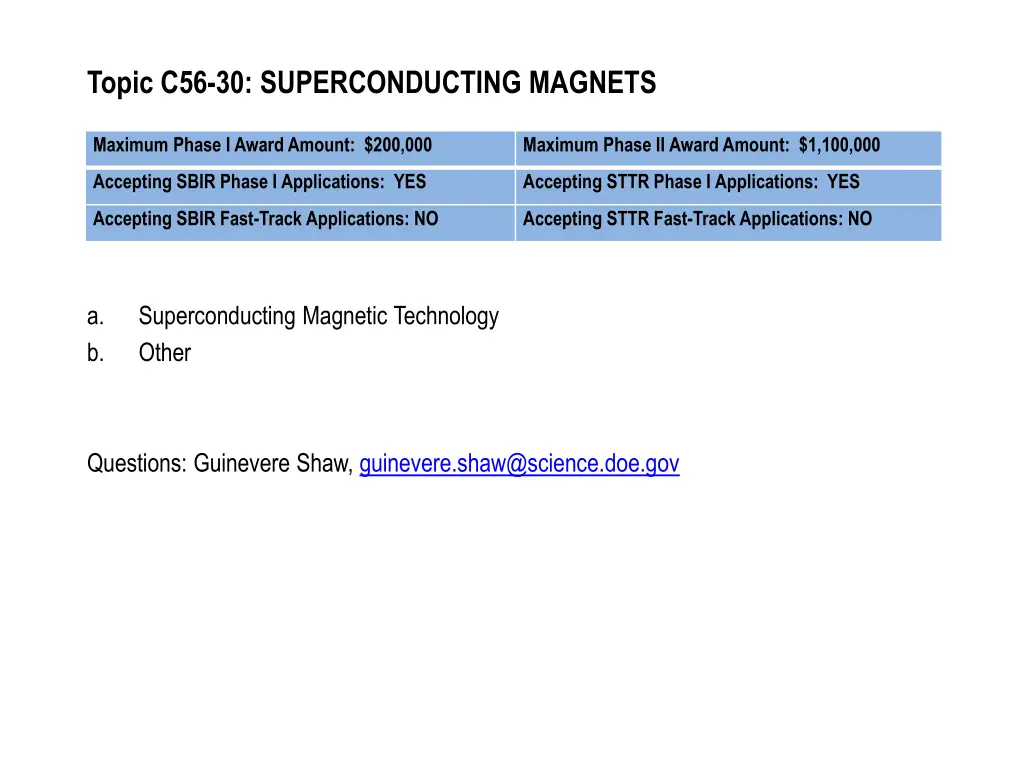 topic c56 30 superconducting magnets