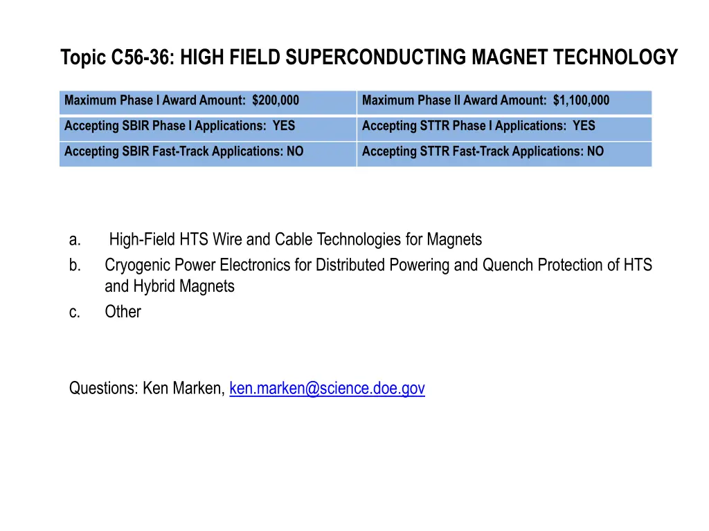 topic c56 36 high field superconducting magnet
