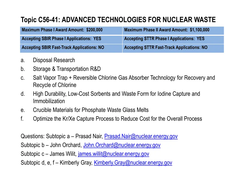 topic c56 41 advanced technologies for nuclear