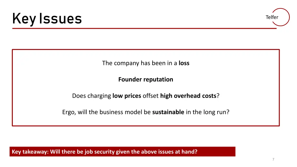 key issues 1