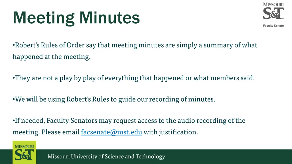 meeting minutes