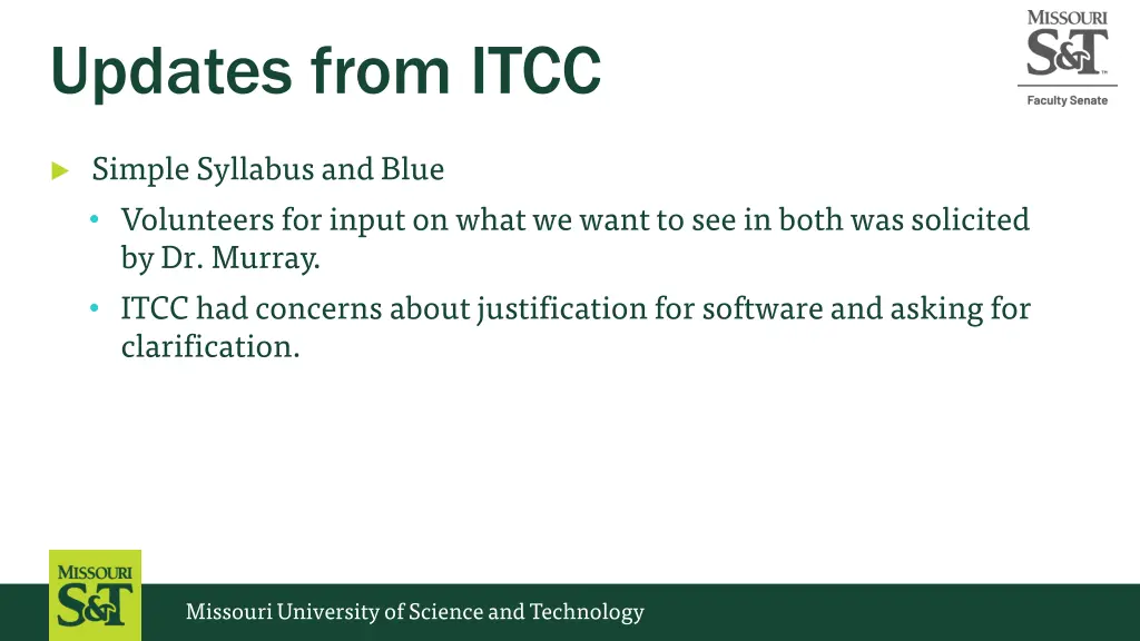 updates from itcc