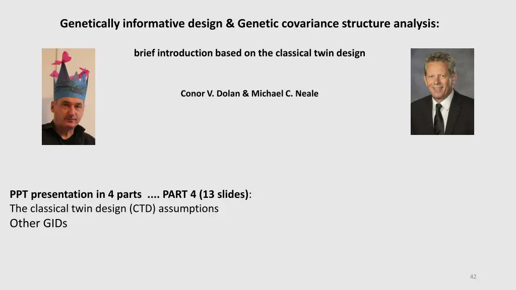 genetically informative design genetic covariance 3