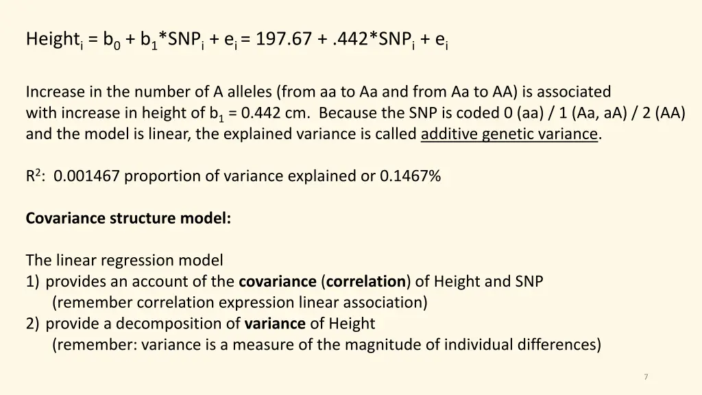 height i b 0 b 1 snp i e i 197 67 442 snp i e i