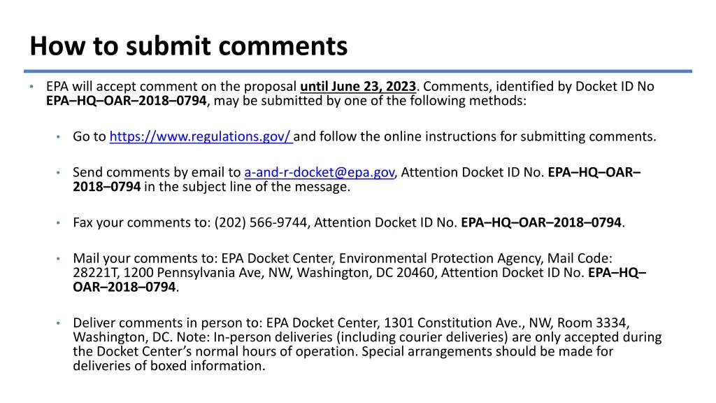 how to submit comments