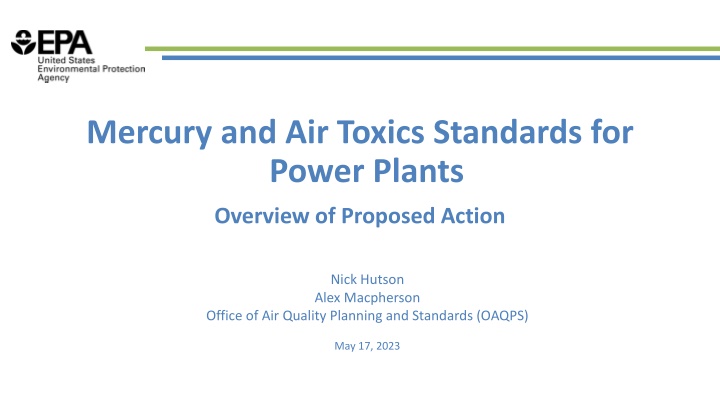 mercury and air toxics standards for power plants