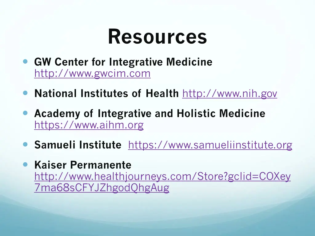 resources
