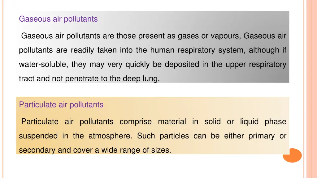 gaseous air pollutants