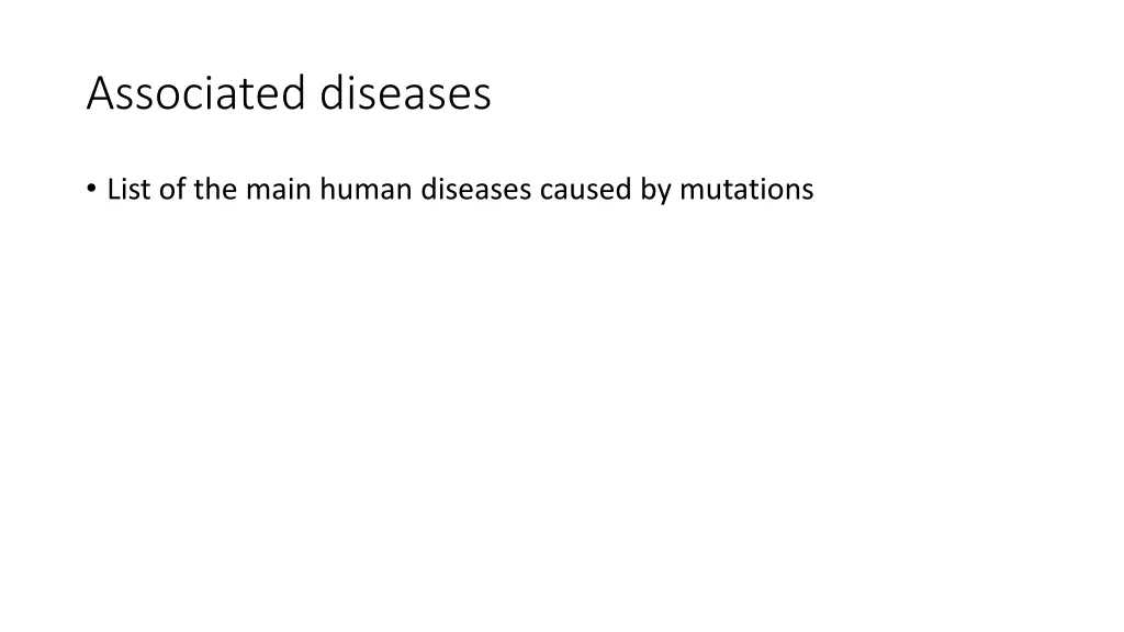associated diseases