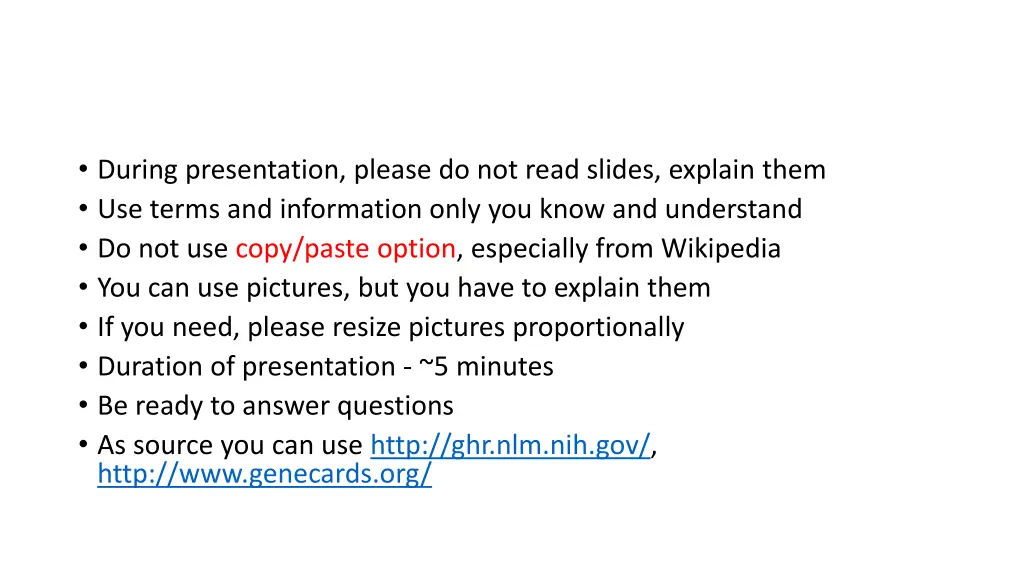 during presentation please do not read slides