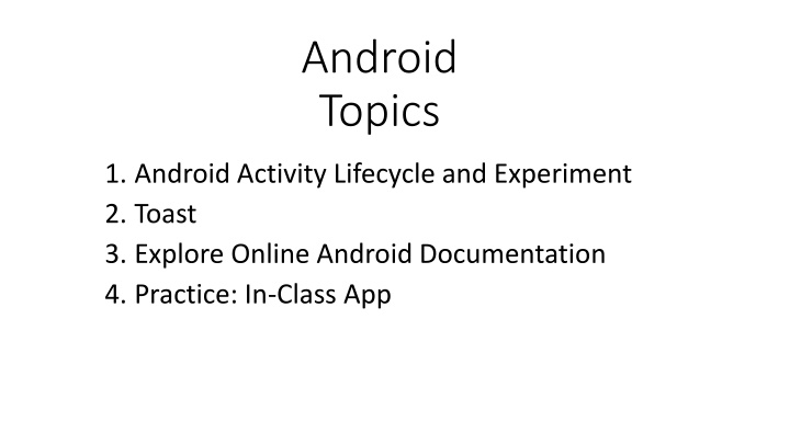 android topics