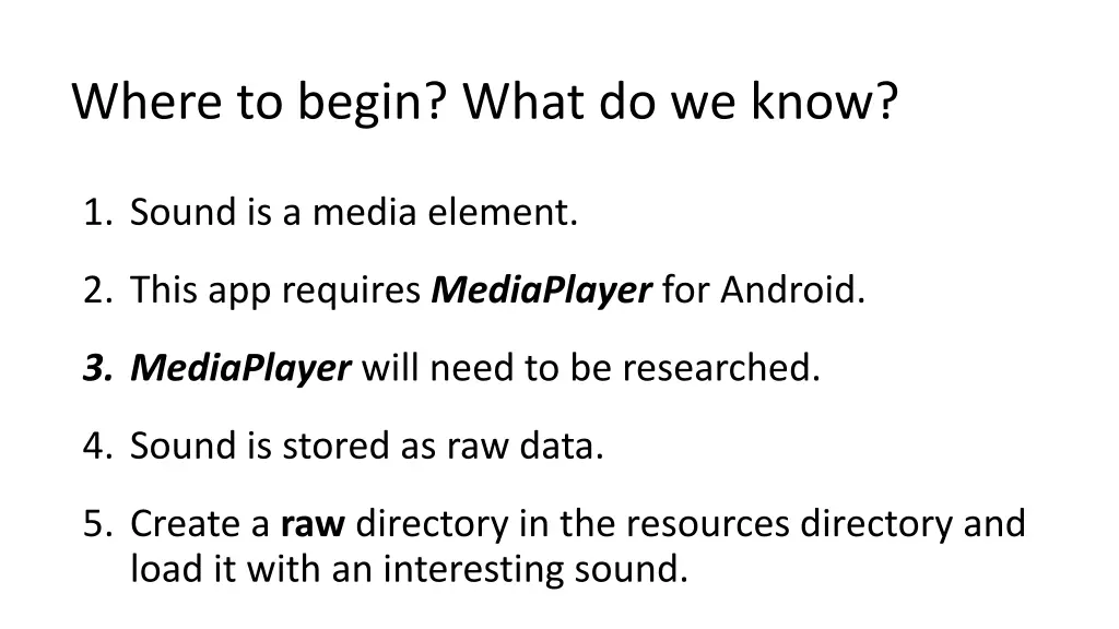 where to begin what do we know