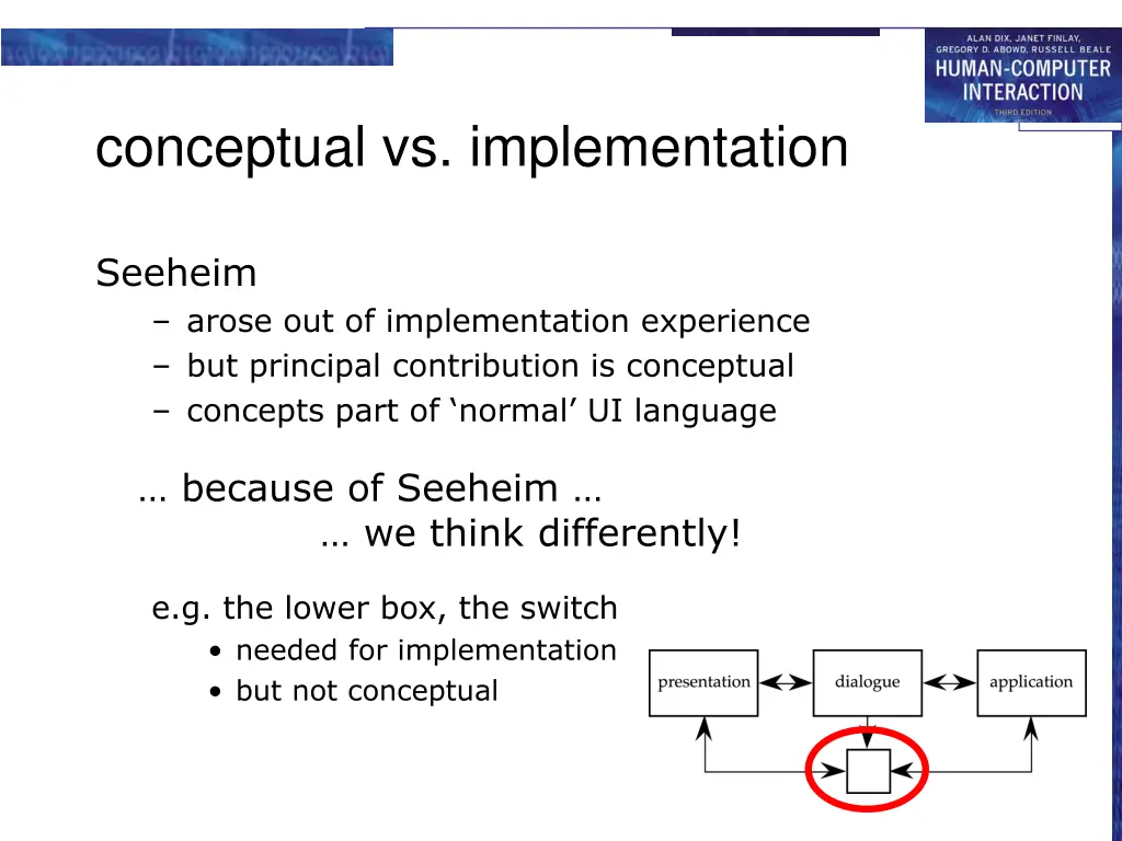 conceptual vs implementation