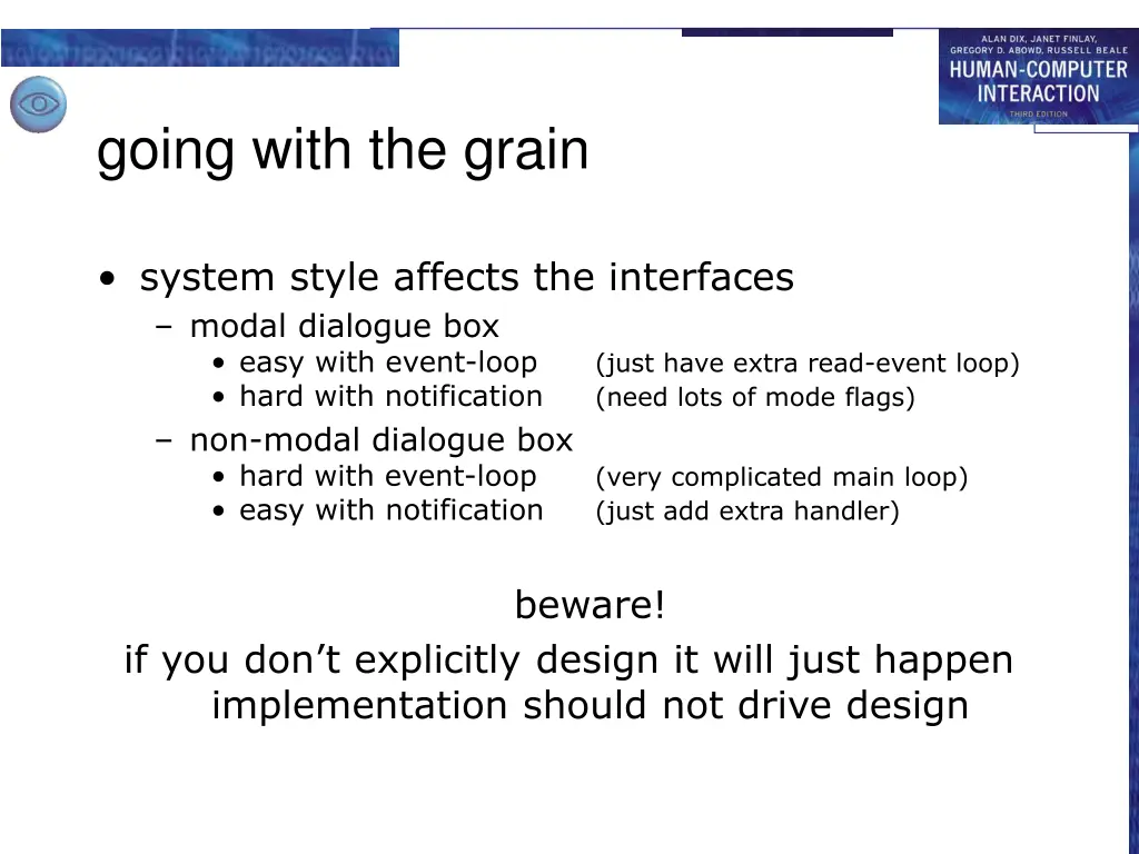 going with the grain