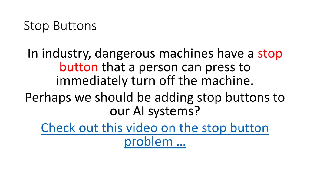 stop buttons