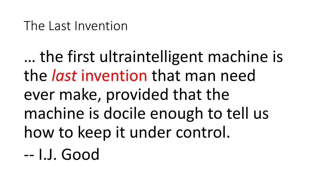 the last invention