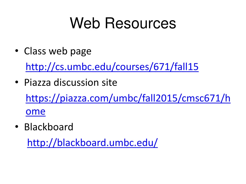 web resources