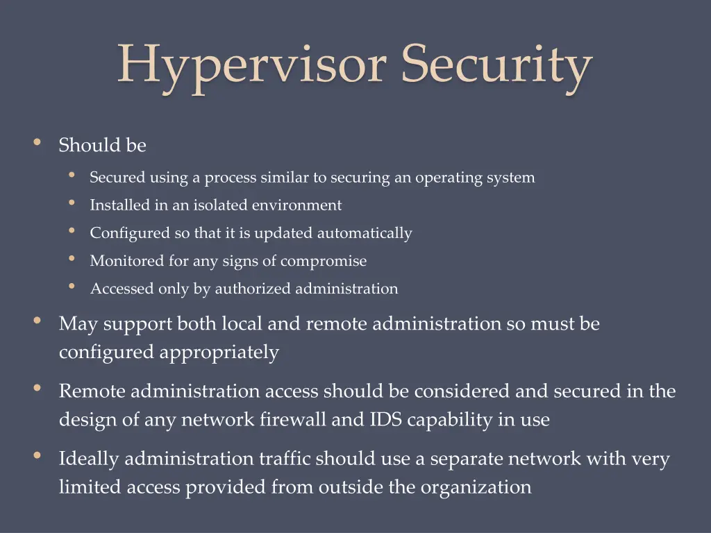 hypervisor security