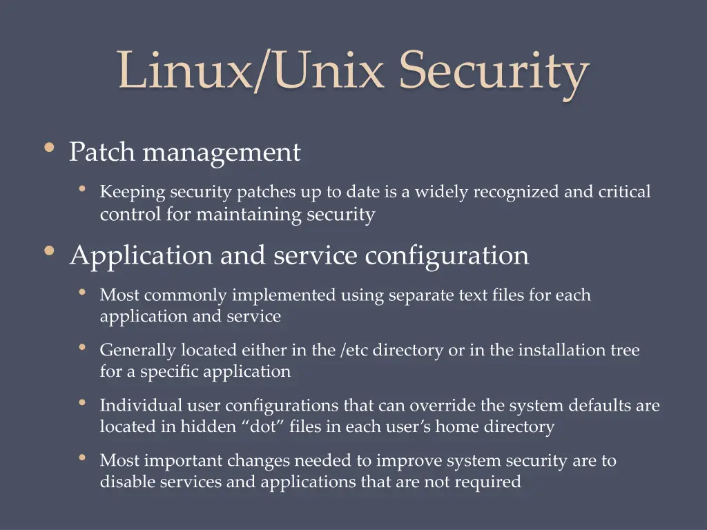 linux unix security