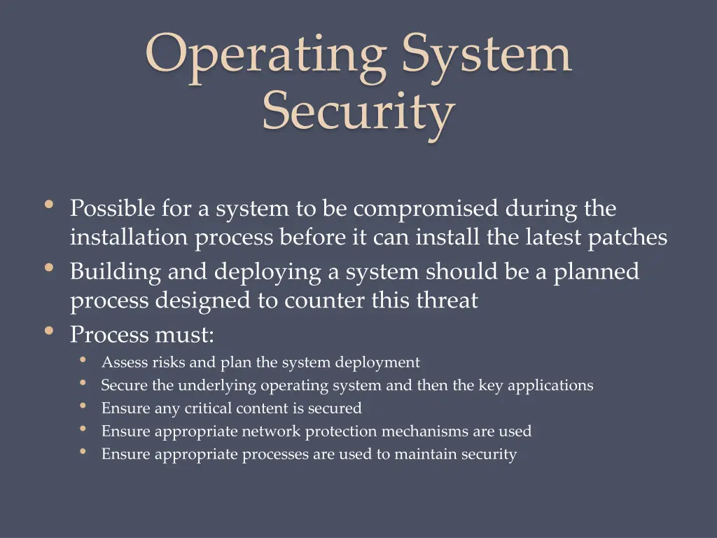 operating system security
