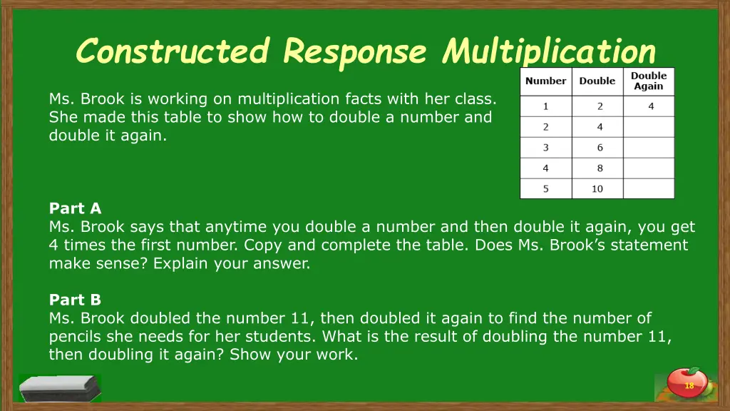constructed response multiplication 1