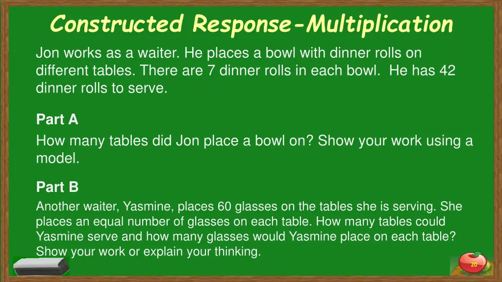 constructed response multiplication jon works