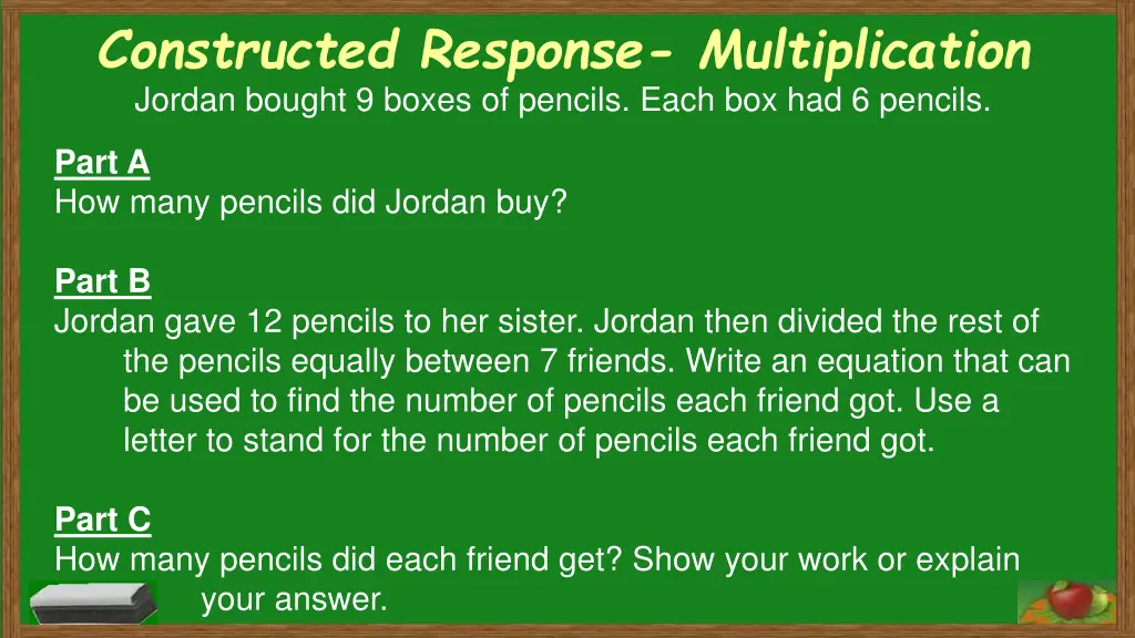 constructed response multiplication jordan bought
