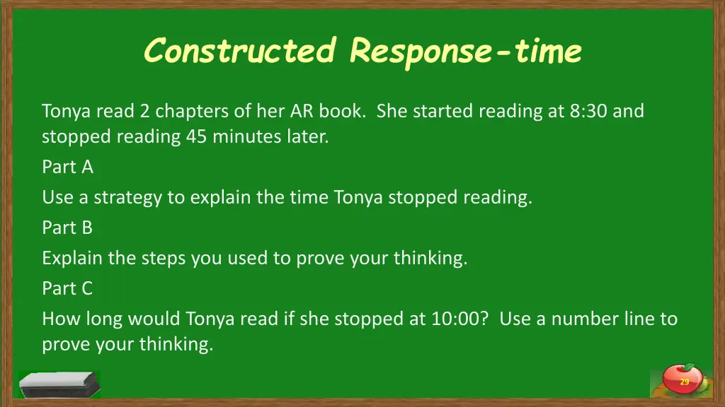 constructed response time 1