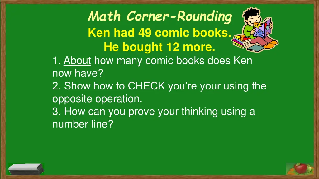 math corner rounding ken had 49 comic books