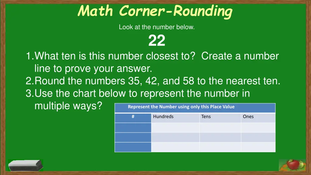 math corner rounding look at the number below