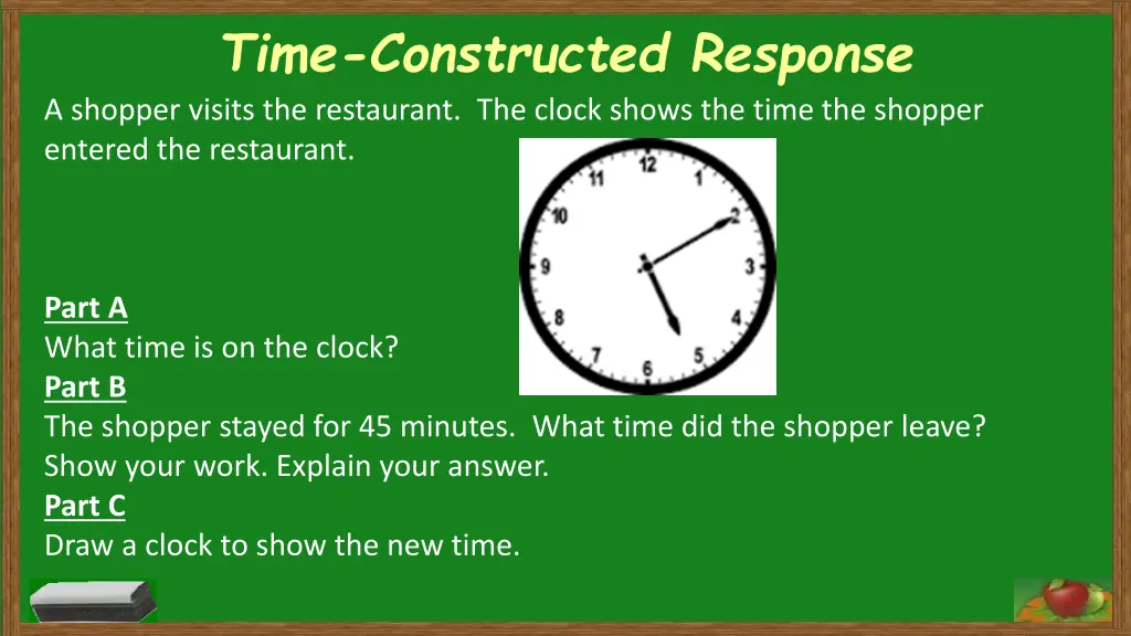 time constructed response a shopper visits