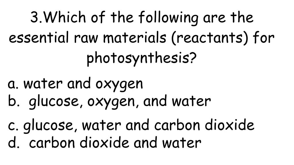 3 which of the following are the essential