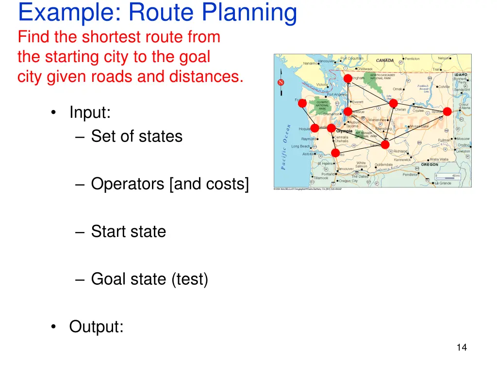 example route planning find the shortest route