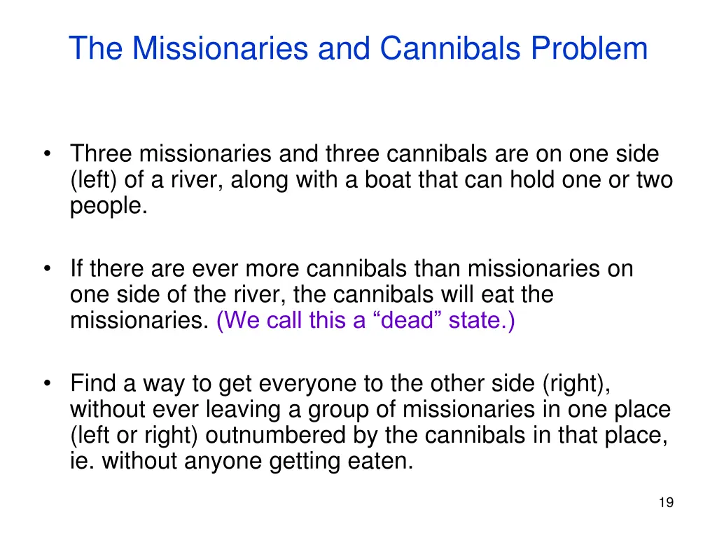 the missionaries and cannibals problem