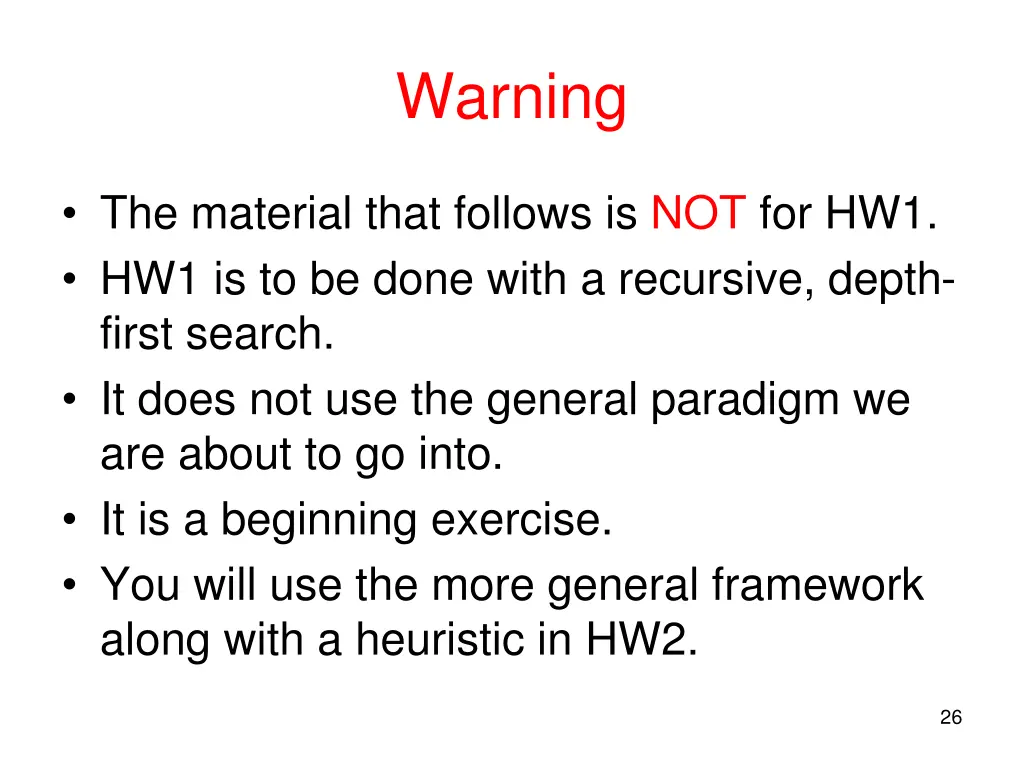 warning