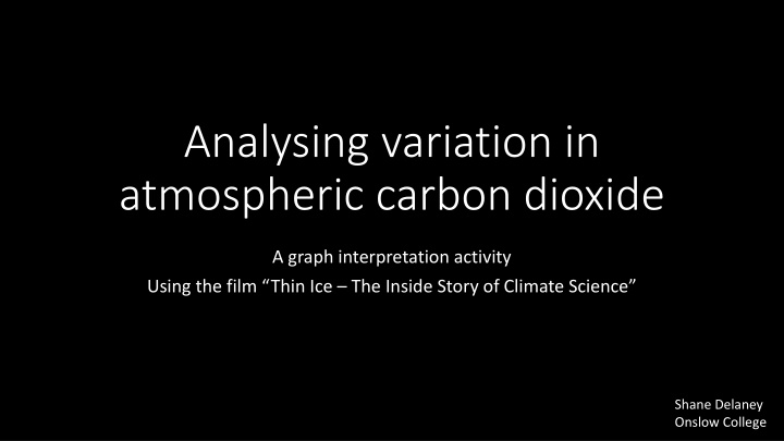 analysing variation in atmospheric carbon dioxide