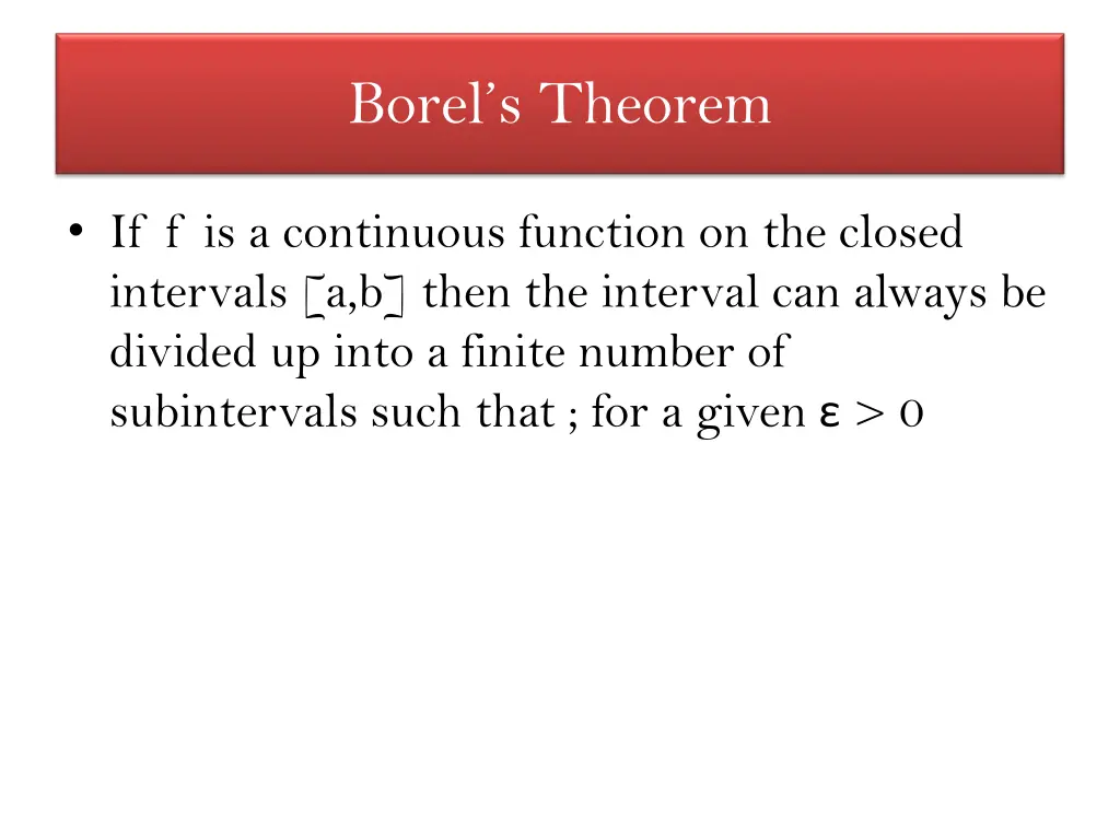 borel s theorem
