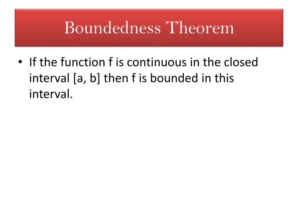 boundedness theorem