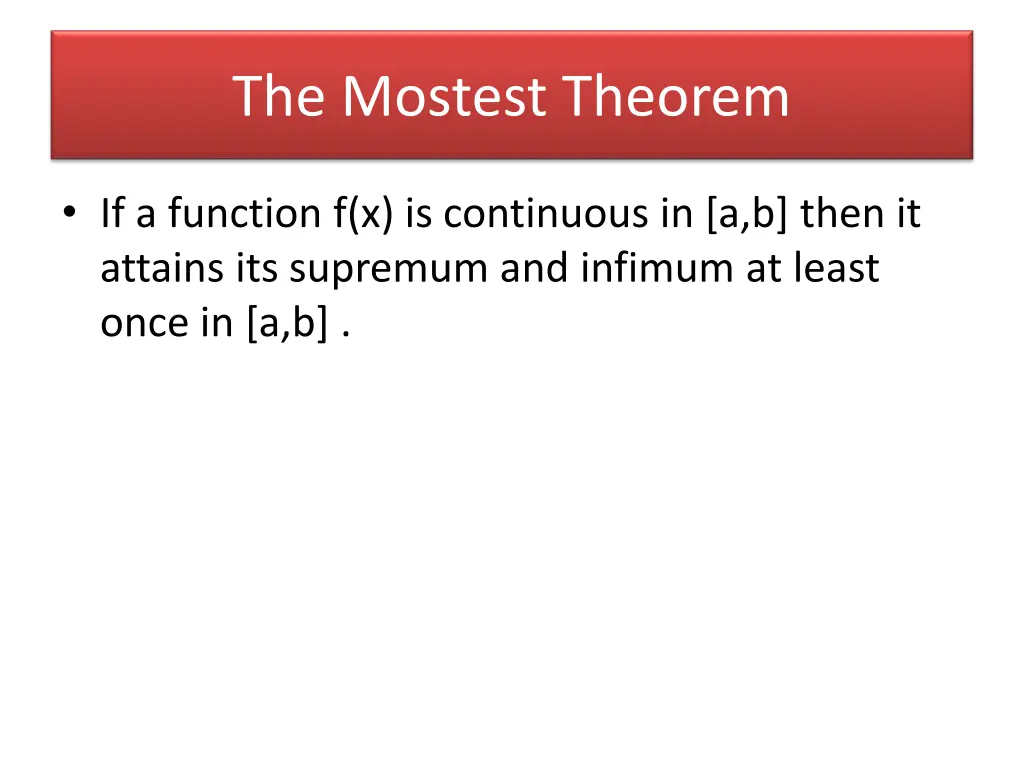 the mostest theorem