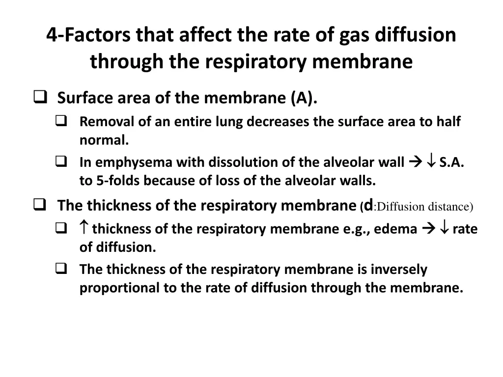 4 factors that affect the rate of gas diffusion 3
