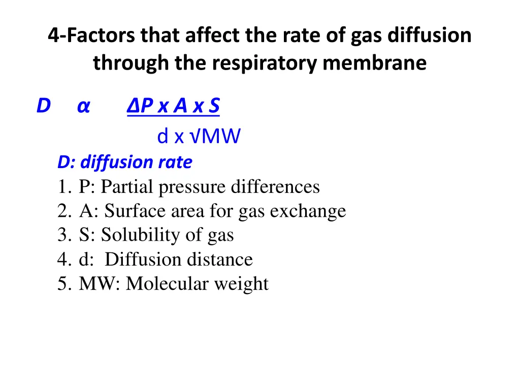 4 factors that affect the rate of gas diffusion